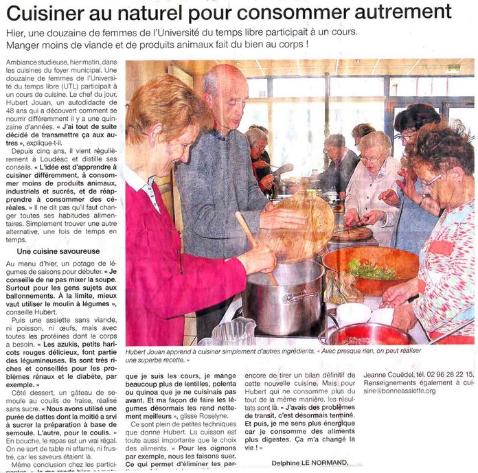 conférence cuisine avec Hubert Jouan